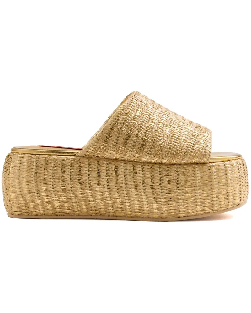 Simon Miller Pantoletten mit Metallic-Finish - Gold Gold