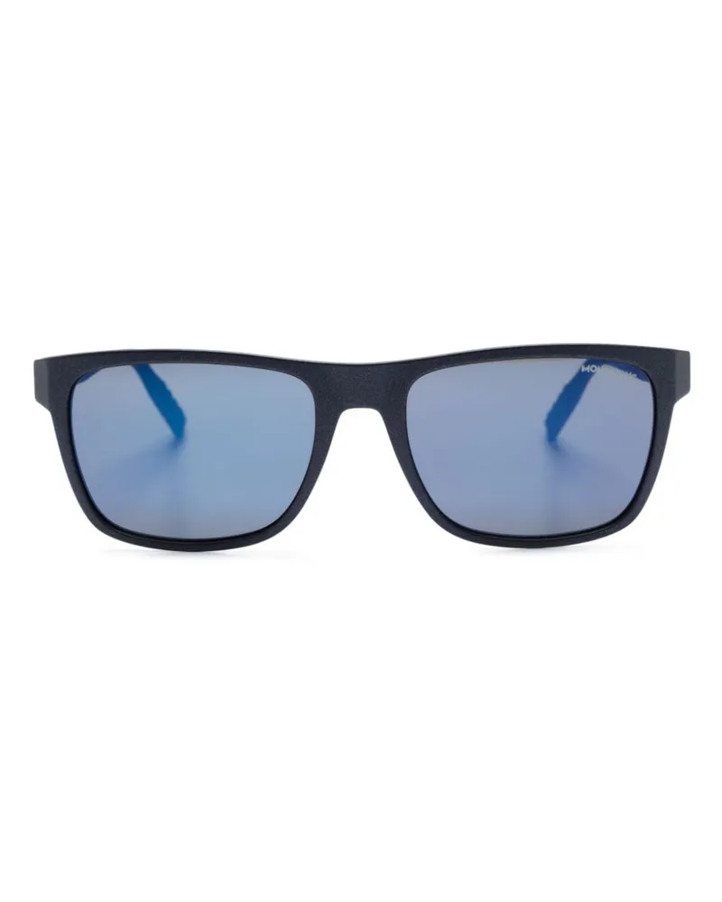 Montblanc Eckige Sonnenbrille - Blau Blau
