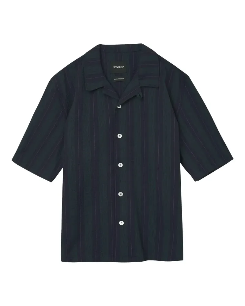 Howlin' striped short-sleeve shirt - Blau Blau