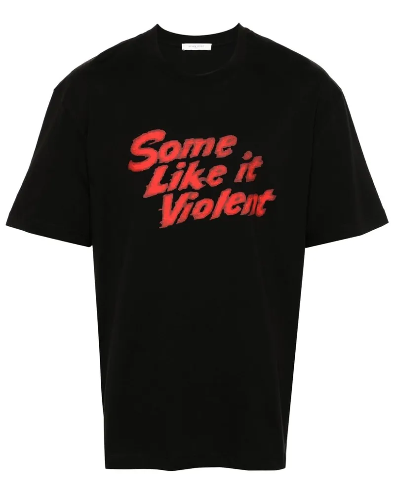 IH NOM UH NIT T-Shirt mit Slogan-Print Schwarz