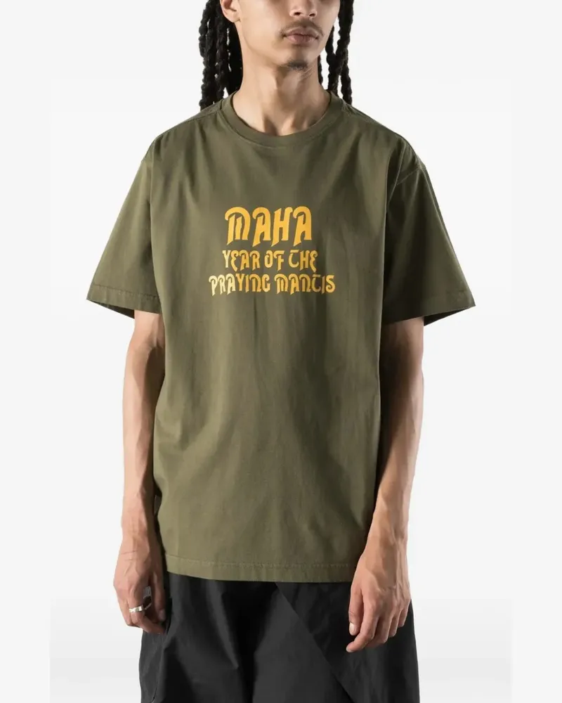 maharishi T-Shirt mit grafischem Print - Grün Grün