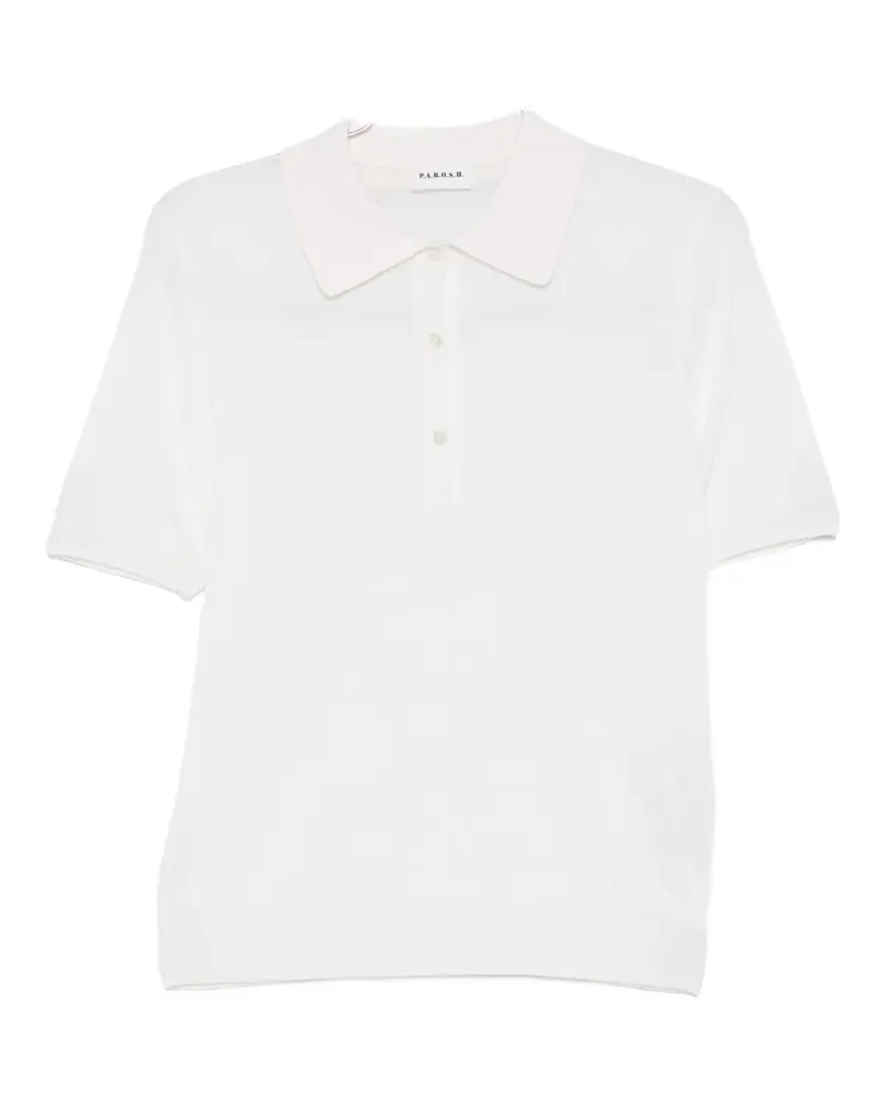 P.A.R.O.S.H. collared polo top - Nude Nude