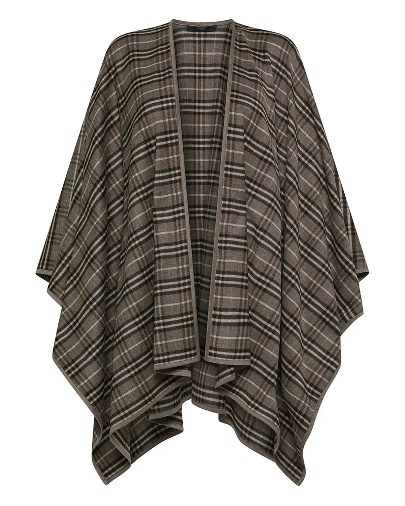 Seventy Kariertes Cape - Grau Grau