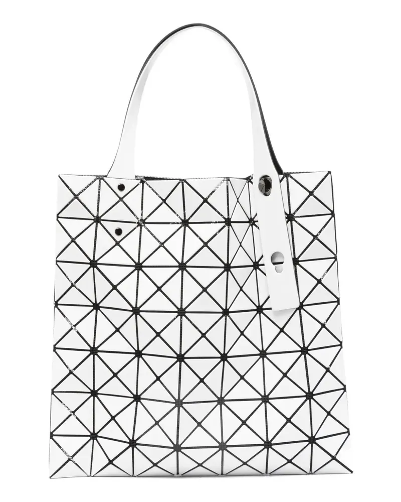 Issey Miyake Geometrisch gemusterter Prism Shopper - Weiß Weiß