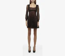 Minikleid mit bestickter Spitze - Schwarz