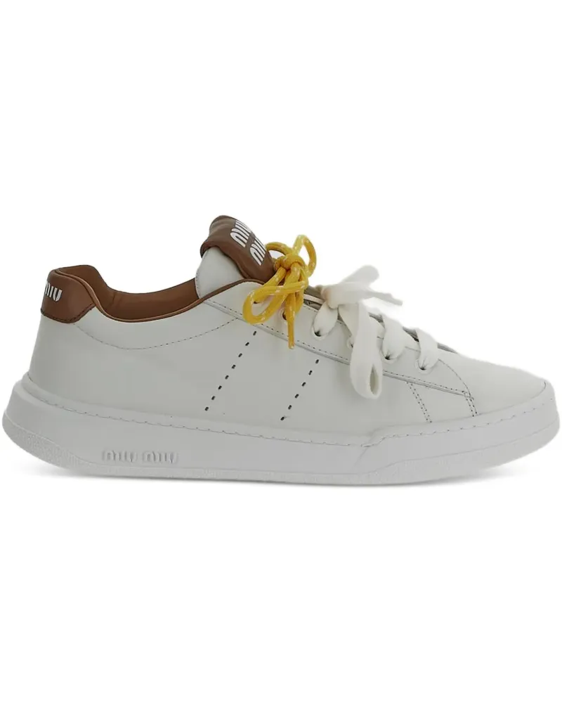 Miu Miu Sneakers mit Einsätzen - Weiß Weiß