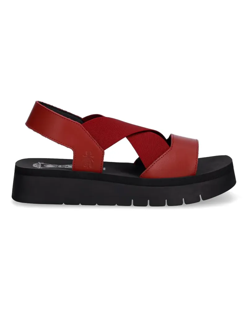 Fly London crossover-strap flatform sandals - Rot Rot