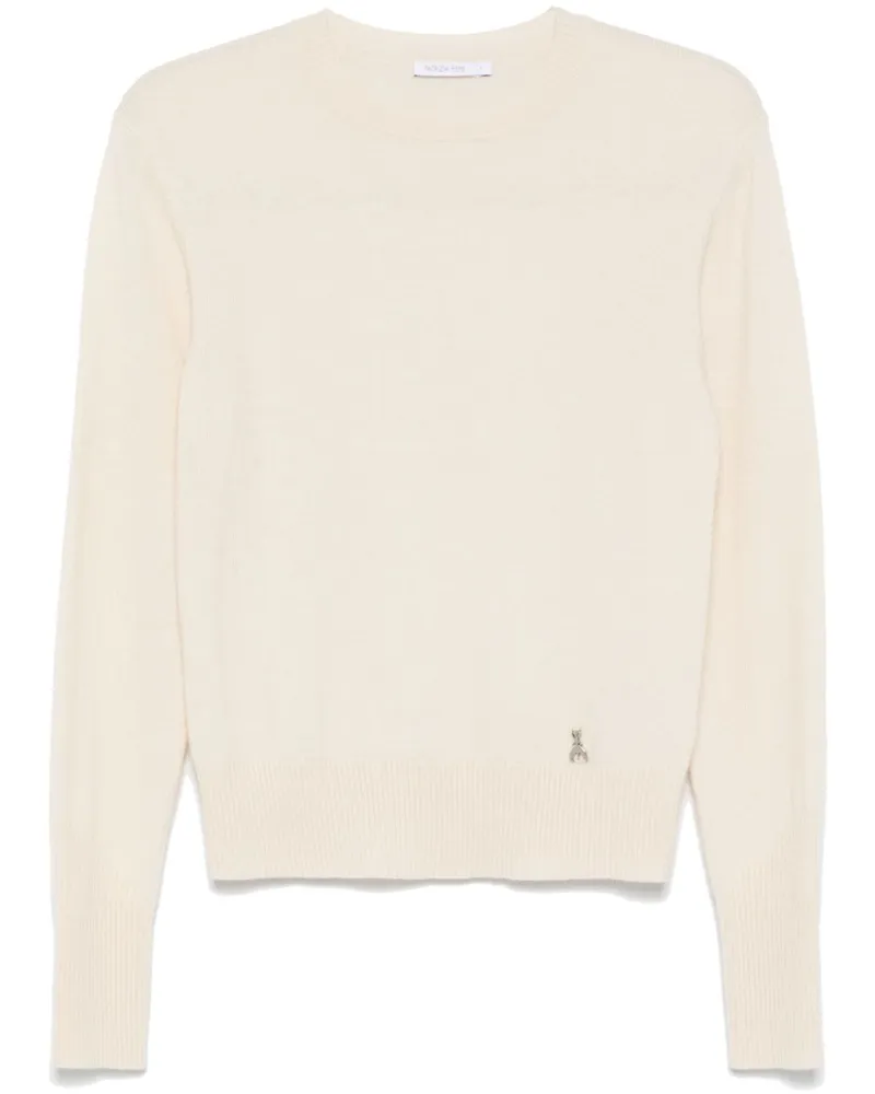 Patrizia Pepe Klassischer Kaschmirpullover - Nude Nude