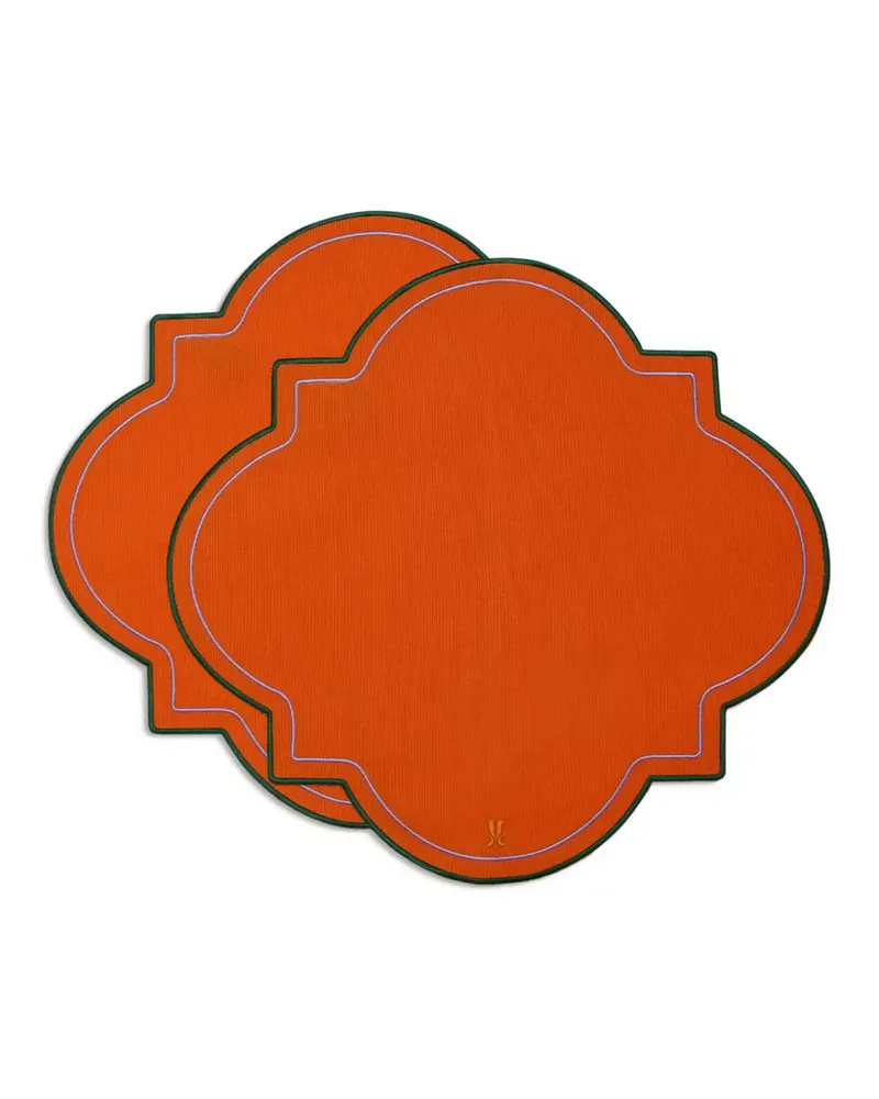 La DoubleJ Medallion Tischsets (2er-Set) - Orange Orange