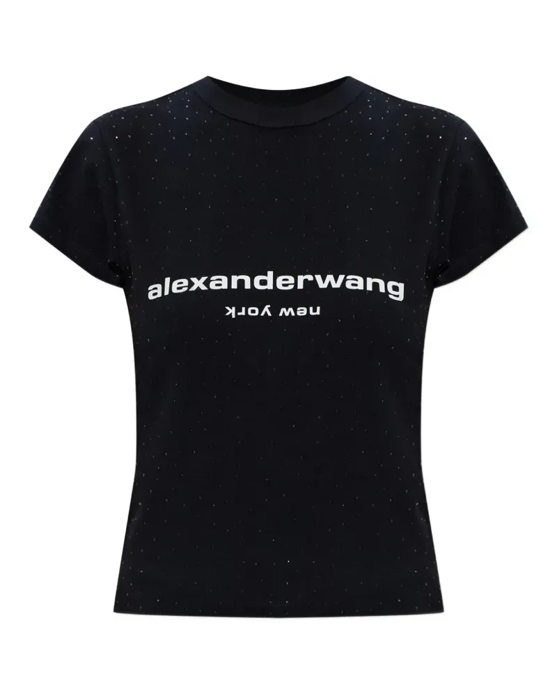 Alexander Wang rhinestone-embellished T-shirt - Schwarz Schwarz