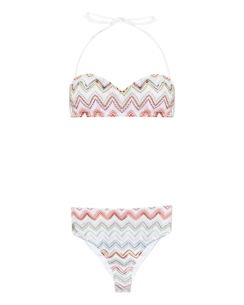 Missoni Bikini mit Zickzackmuster - Nude Nude