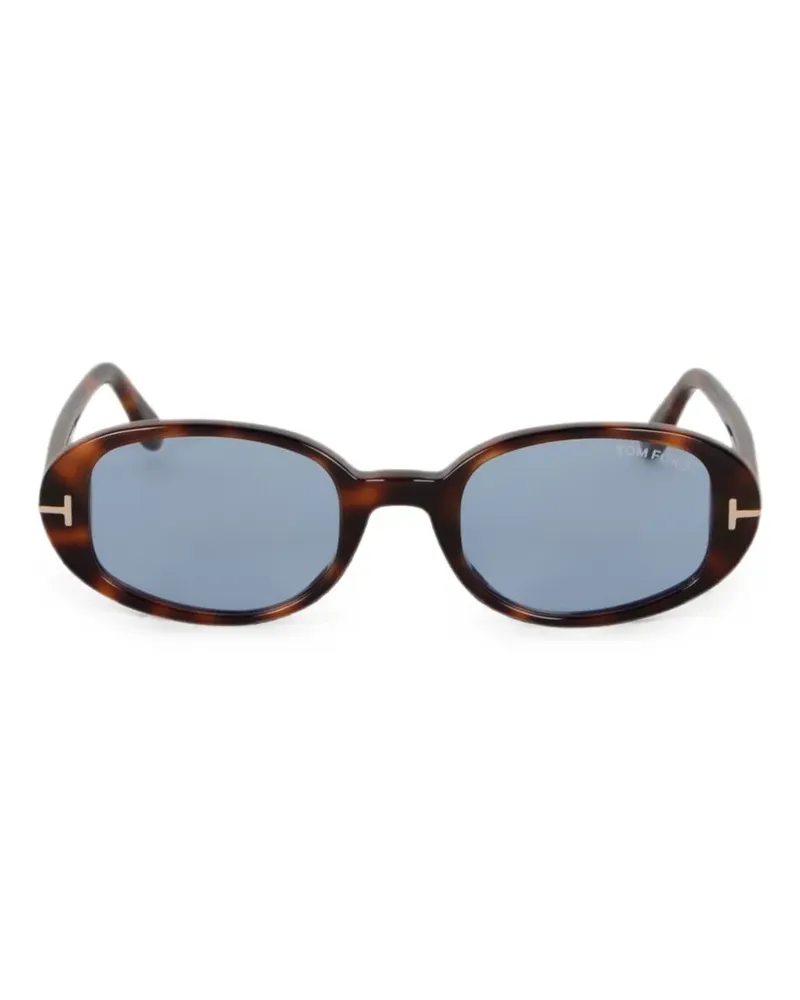 Tom Ford tortoiseshell-effect oval-frame sunglasses - Braun Braun