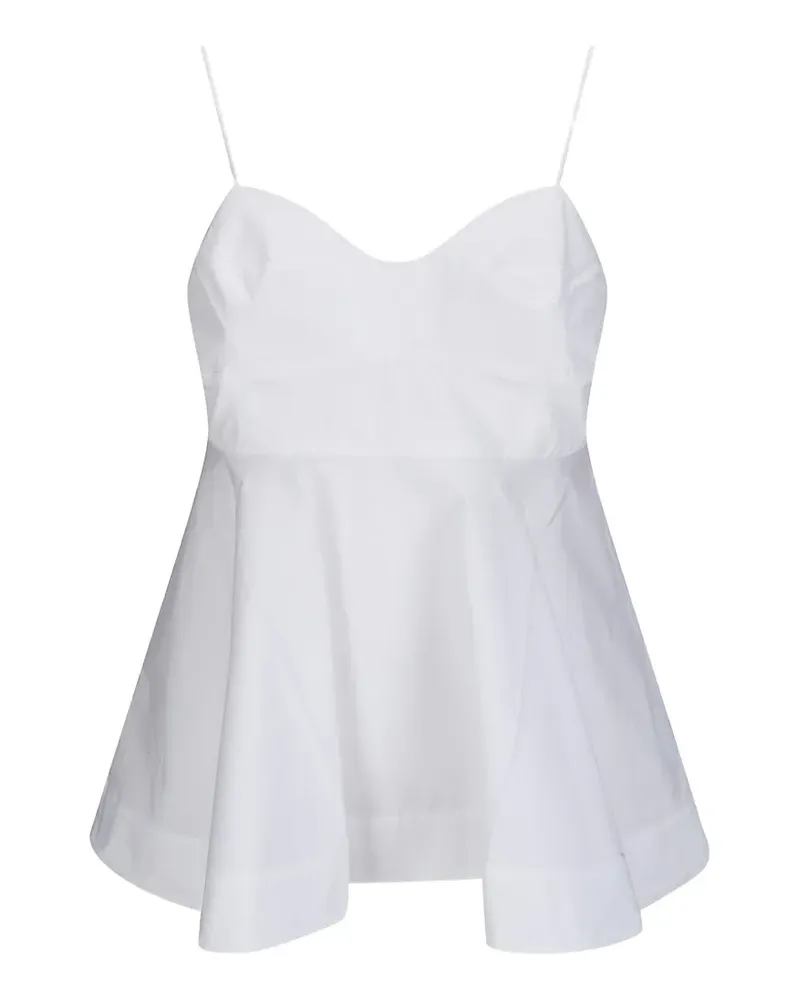 Róhe bustier peplum top - Weiß Weiß