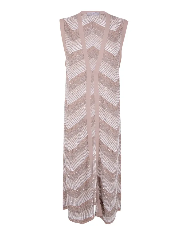 D.EXTERIOR chevron sequin knitwear - Nude Nude