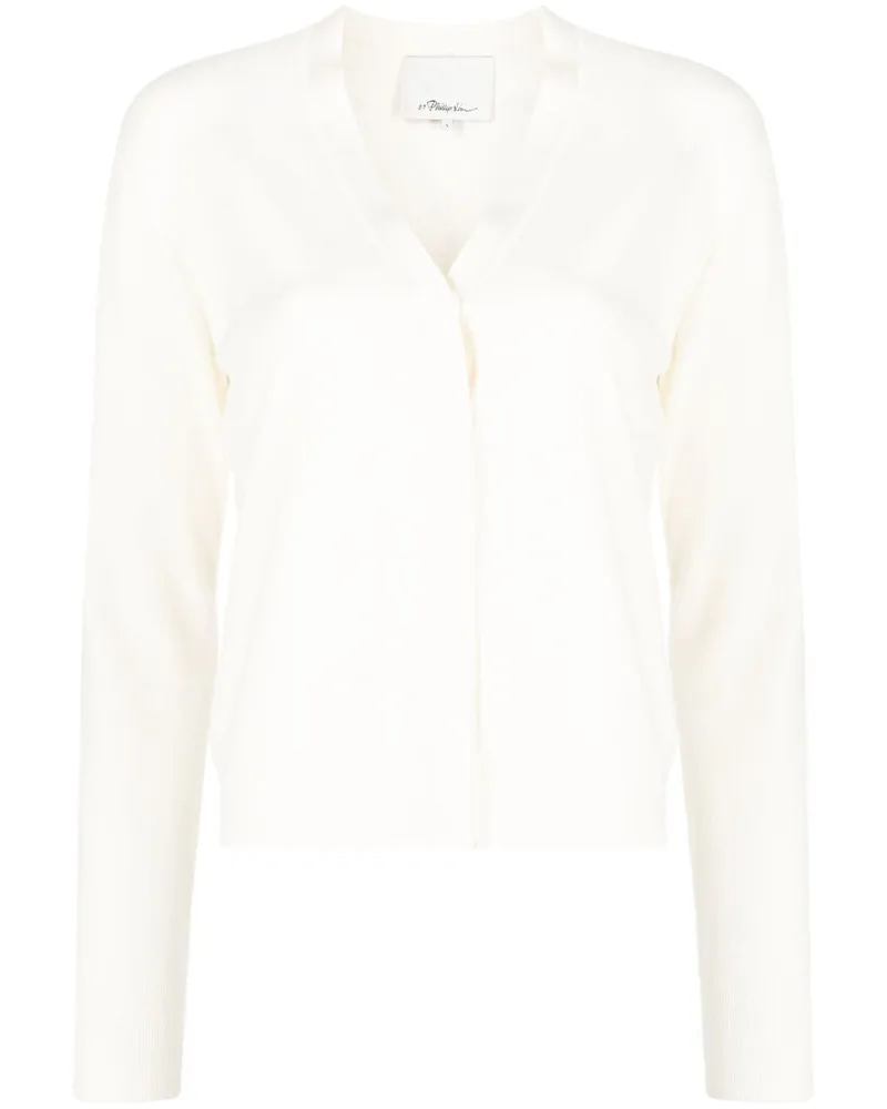 3.1 phillip lim Cardigan mit V-Ausschnitt - Weiß Weiß
