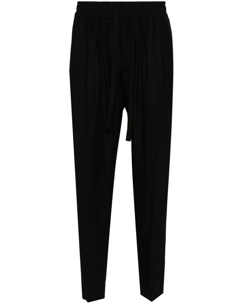 Dolce & Gabbana Jacquard-Hose mit Logo - Schwarz Schwarz