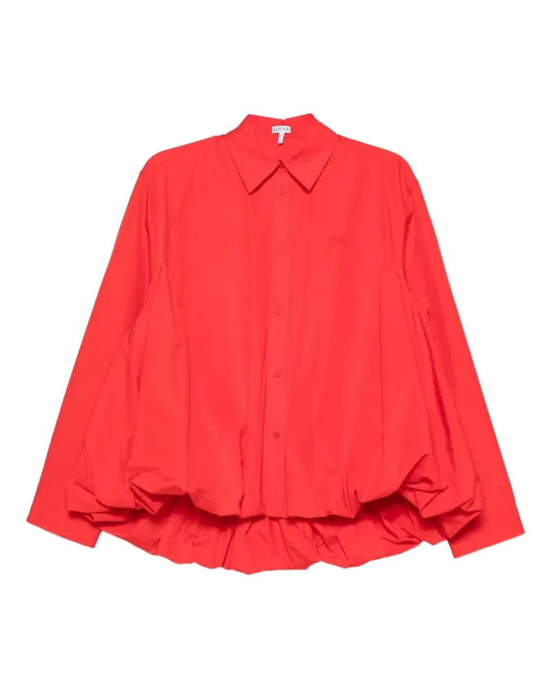Loewe bubble-hem long-sleeve shirt - Rot Rot