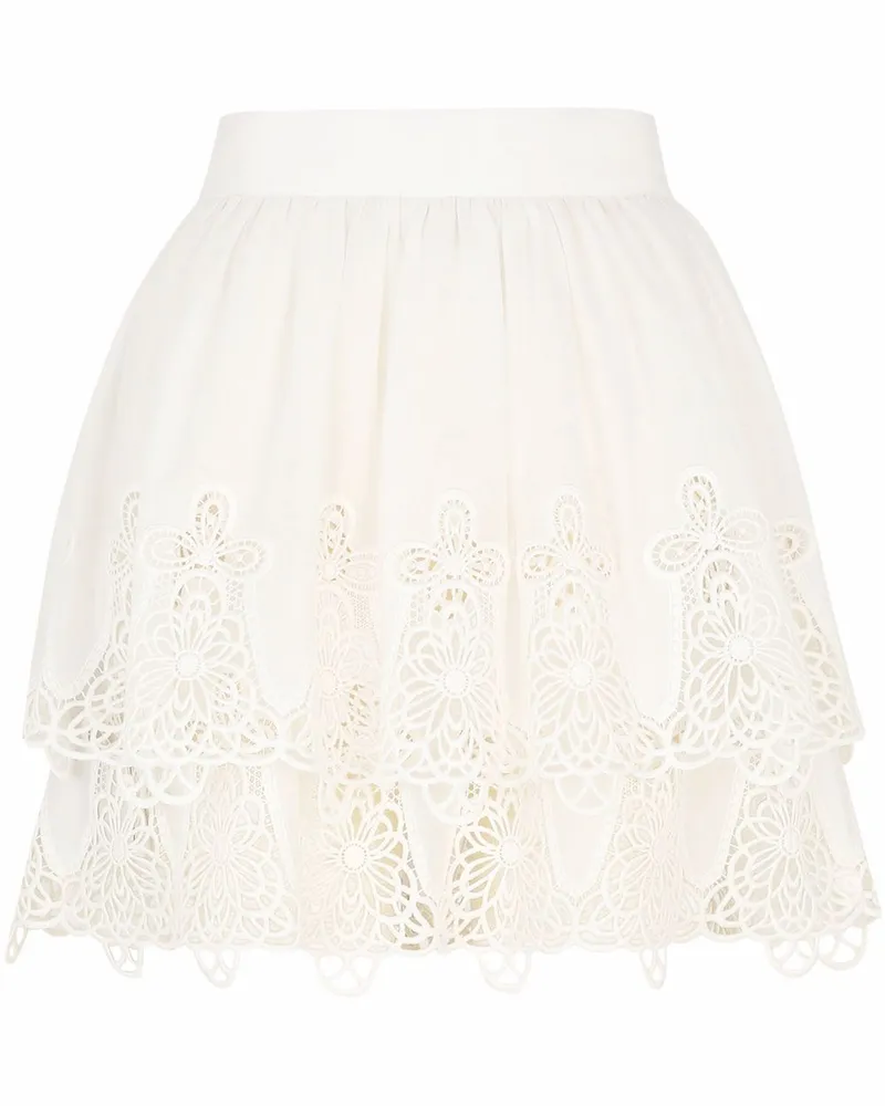 Dolce & Gabbana Minirock mit Stickerei - Weiß Weiß