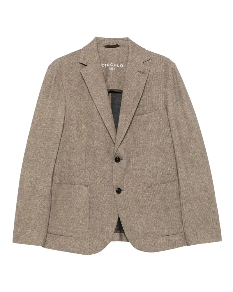 CIRCOLO 1901 herringbone-pattern single-breasted blazer - Braun Braun