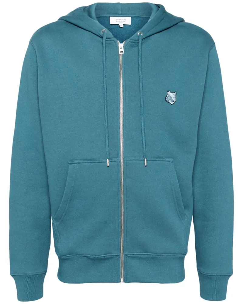 Kitsuné Kapuzenjacke mit Bold Fox Head-Patch - Blau Blau