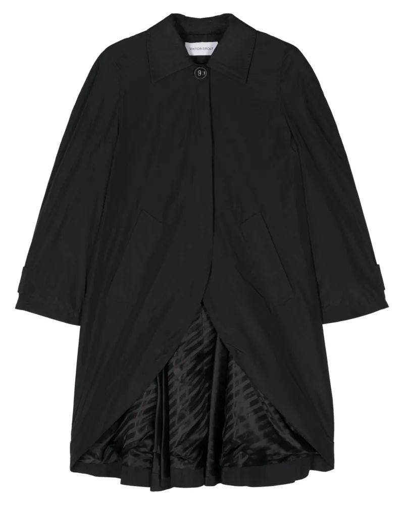 Viktor & Rolf Godet Trenchcoat aus Taft - Schwarz Schwarz