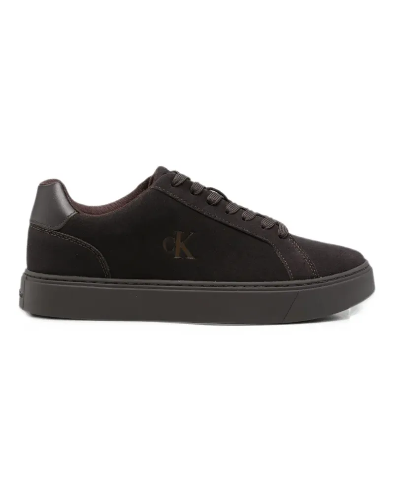 Calvin Klein logo-plaque lace-up sneakers - Braun Braun