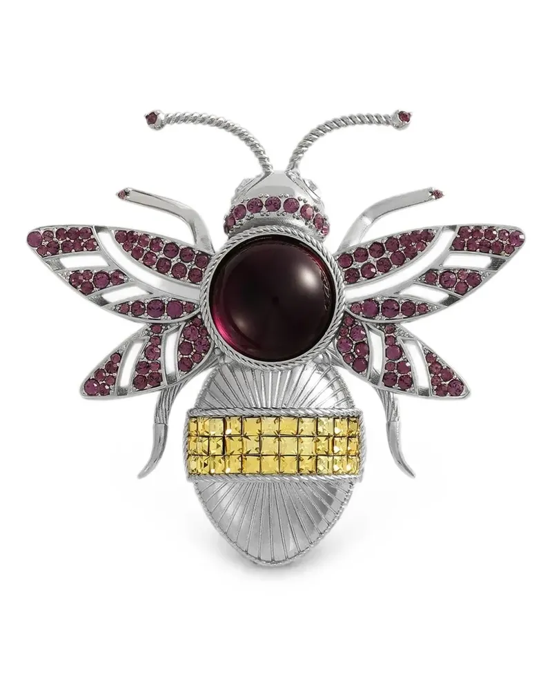 Dolce & Gabbana Bienenbrosche mit Strass - Silber Silber