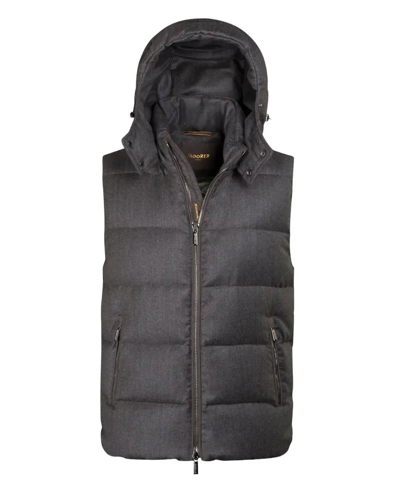 MOORER FIRE-FF hooded zip jacket - Braun Braun