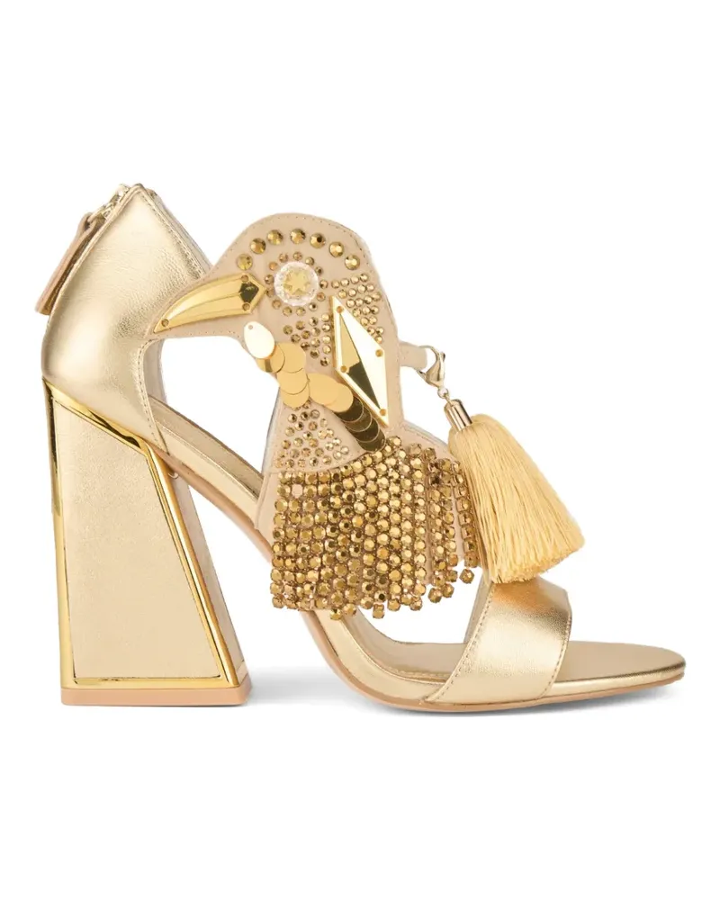 Kat Maconie Aya embellished tassel sandals - Gold Gold