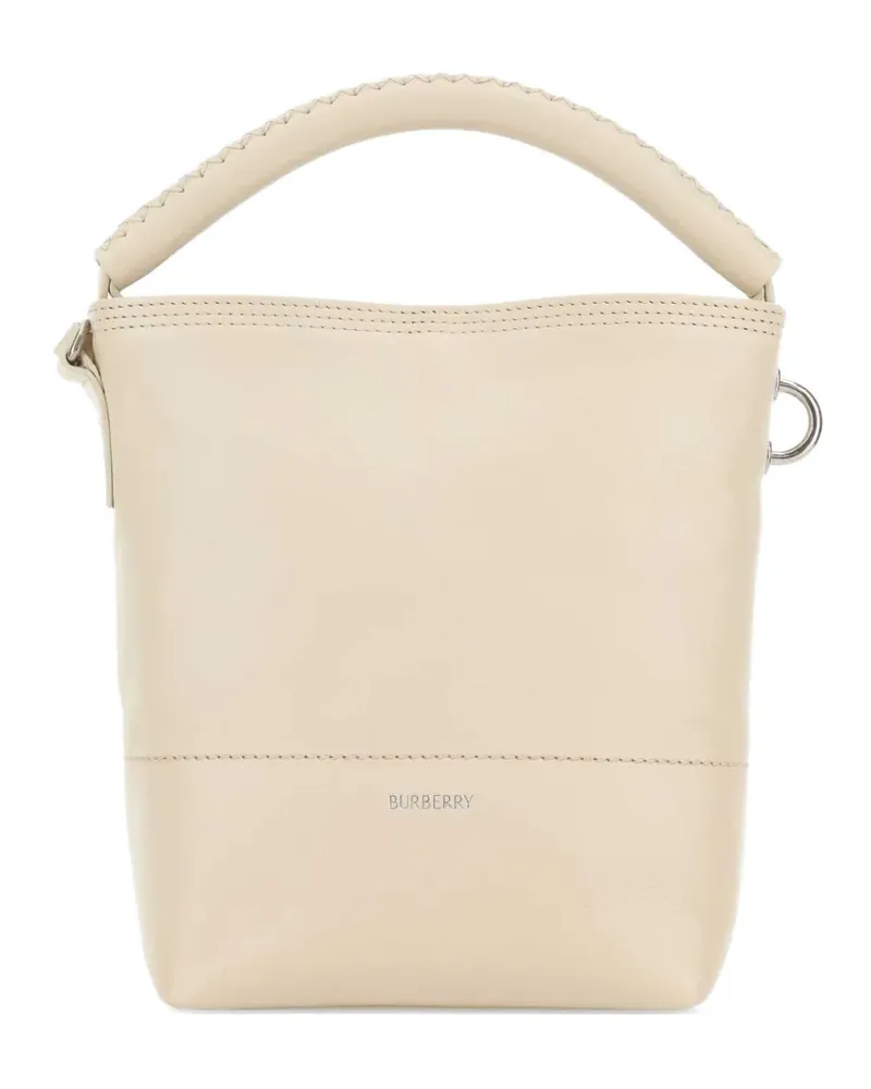 Burberry logo-detail leather bucket bag - Nude Nude