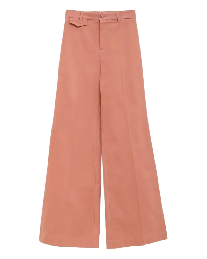 Chloé Gerade Baumwollhose - Rosa Rosa