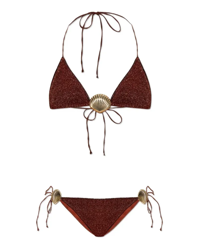 Oséree Bikini mit Muscheldetail - Braun Braun