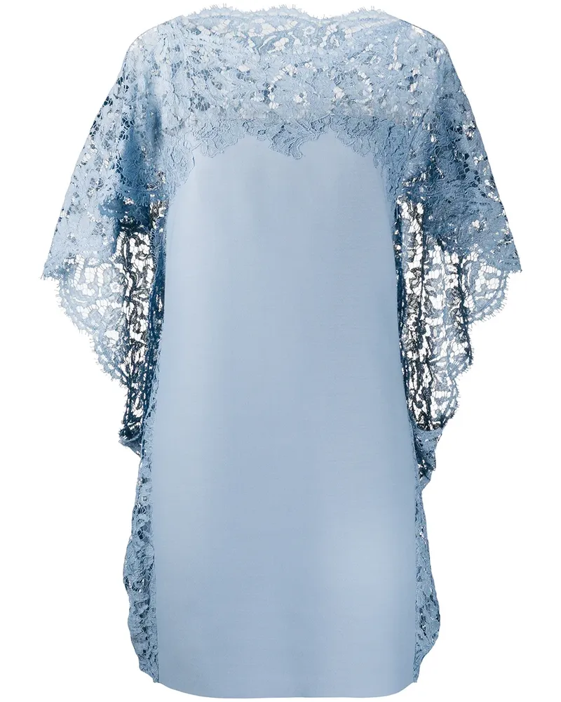 Valentino Garavani Cape-Kleid mit Spitze - Blau Blau