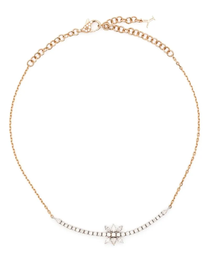 YEPREM 18kt Gelbgold-Choker mit Diamanten Gold