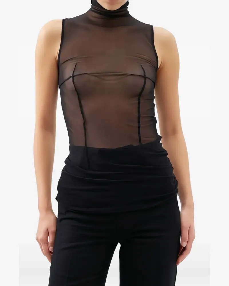 Ann Demeulemeester Sabrin high-neck top - Schwarz Schwarz