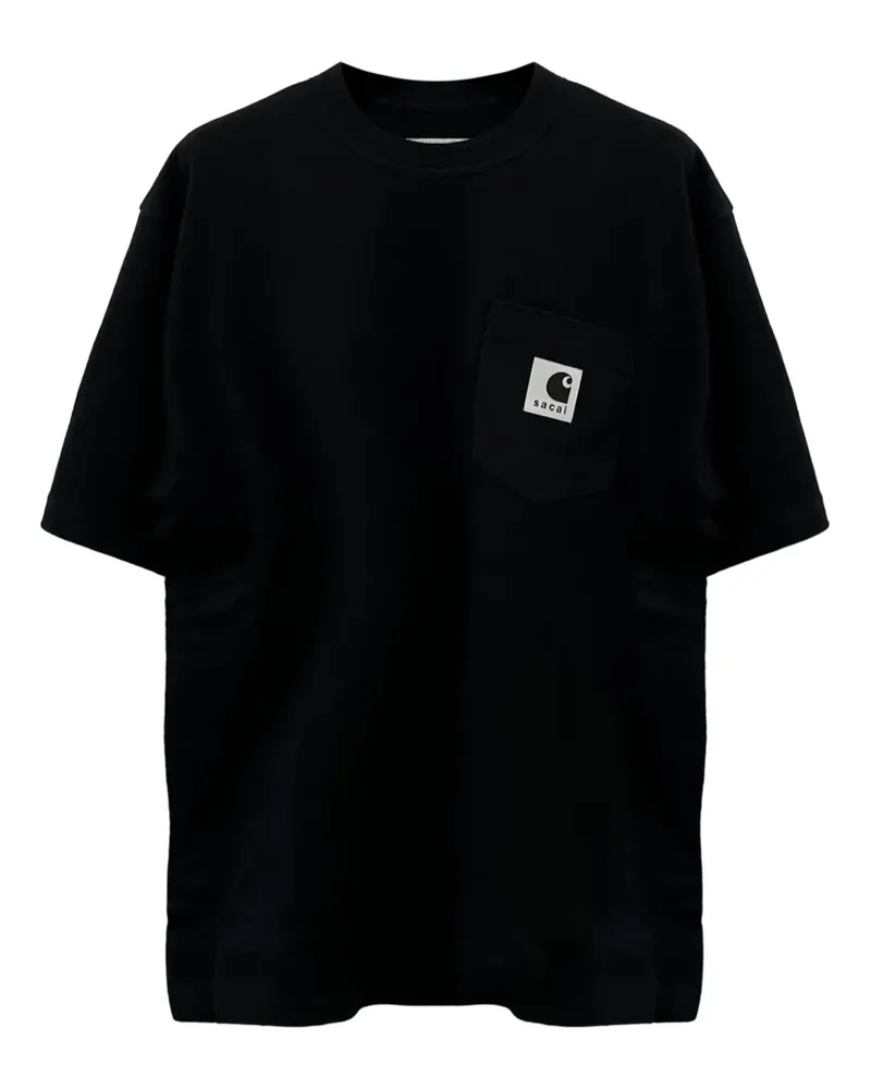Sacai x Carhartt WIP T-Shirt mit Taschendetail - Schwarz Schwarz