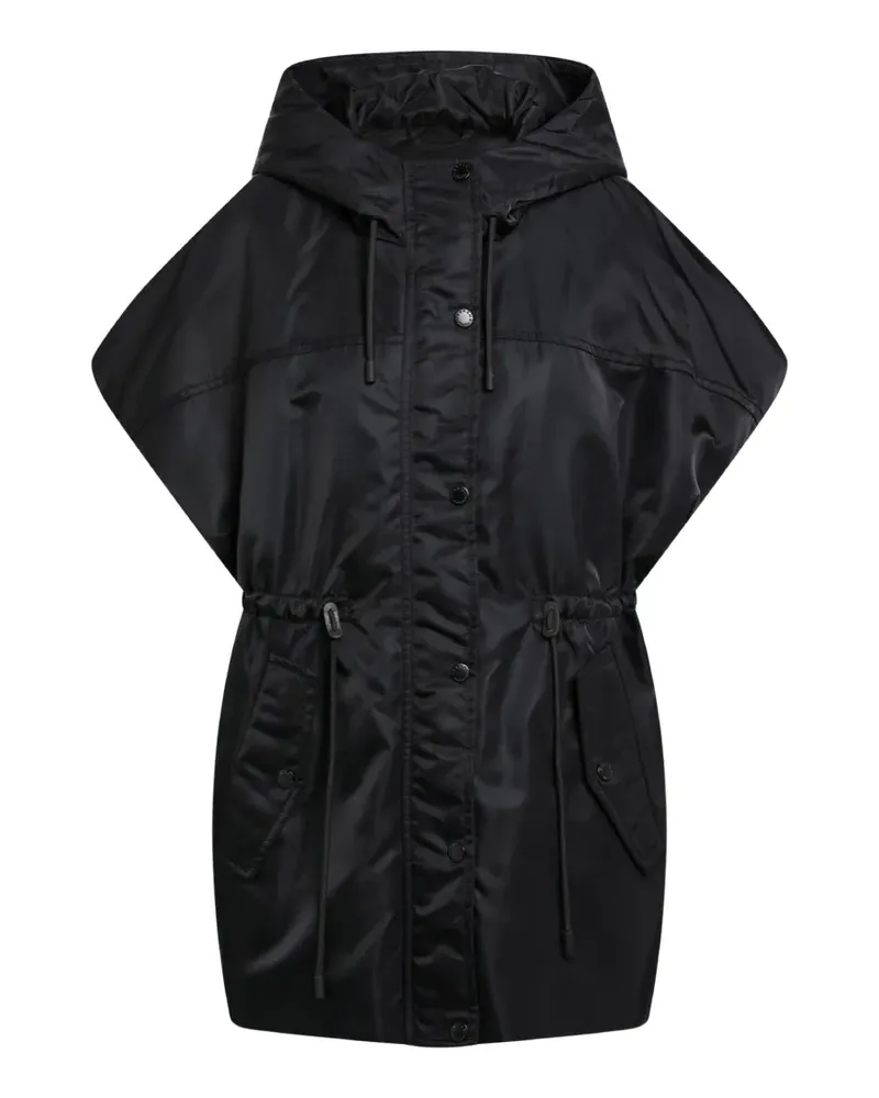 Max Mara Cape-Mantel mit Rautensteppung - Schwarz Schwarz