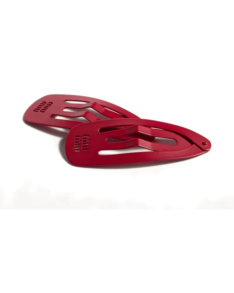 Miu Miu metal hair clips - Rot Rot