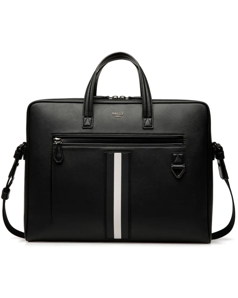 Bally Laptoptasche mit Streifendetail - Schwarz Schwarz