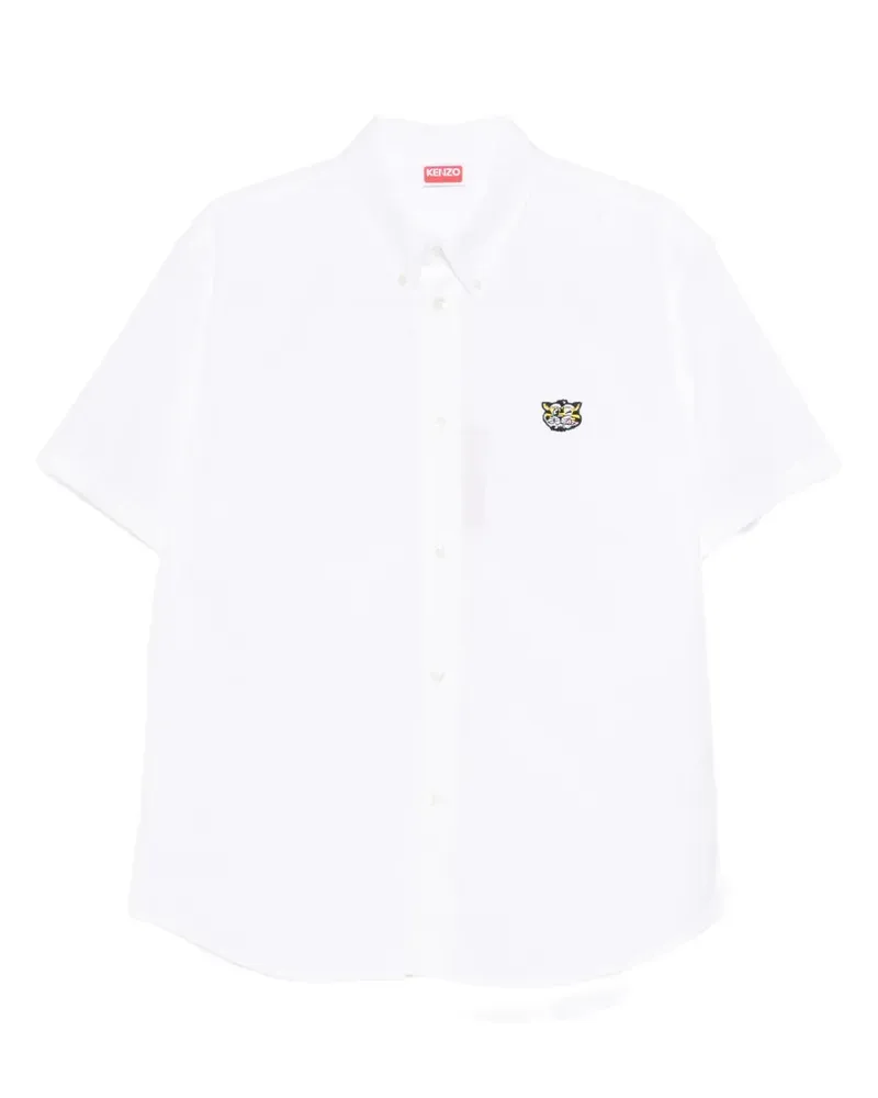 Kenzo Hemd mit Wild Tiger-Stickerei - Weiß Weiß