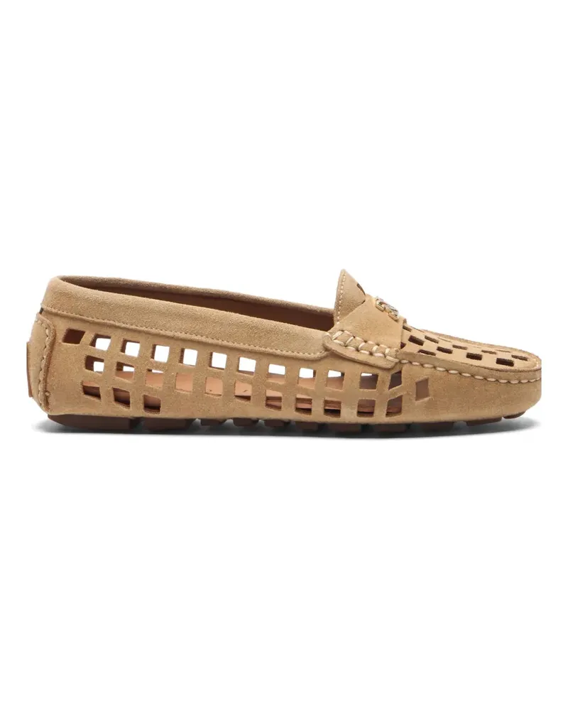 Casadei C-Chain laser-cut loafers - Nude Nude