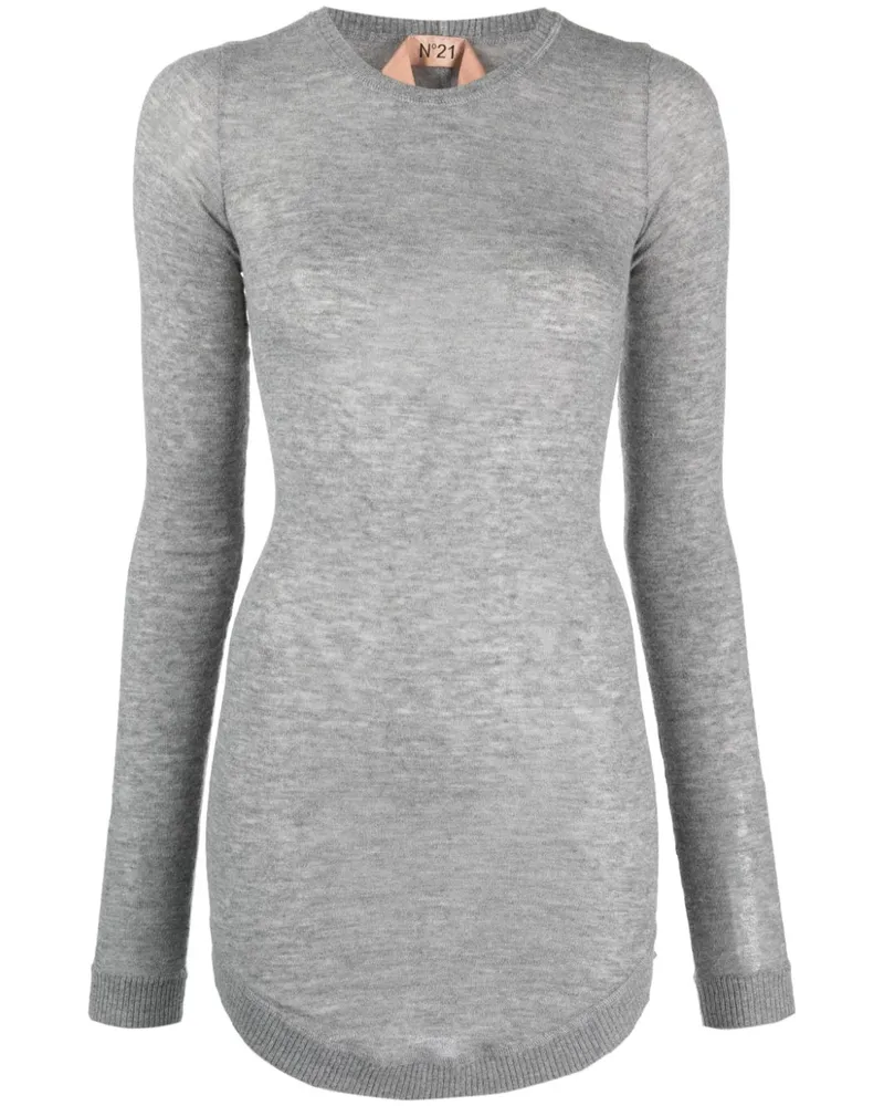 N° 21 Sheer-Pullover Grau