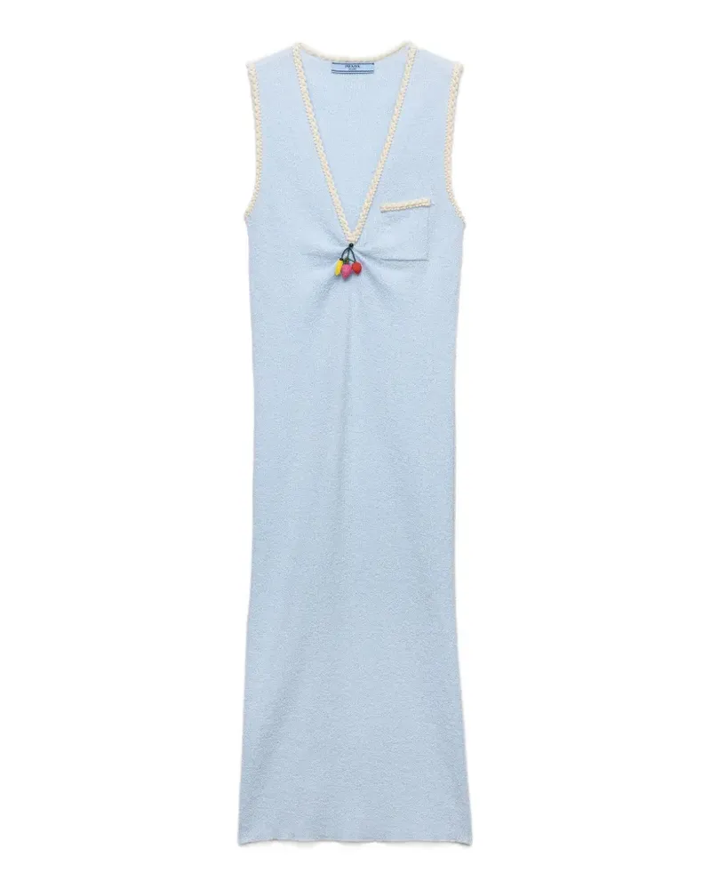 Prada cotton bouclé dress - Blau Blau