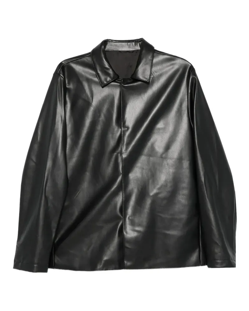 Costumein Jacke mit Lederkragen - Schwarz Schwarz