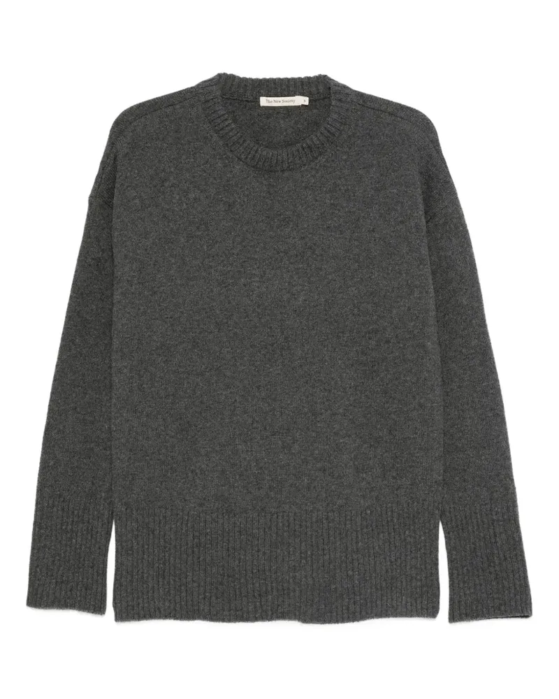 The New Society Pullover mit Rundhalsausschnitt - Grau Grau