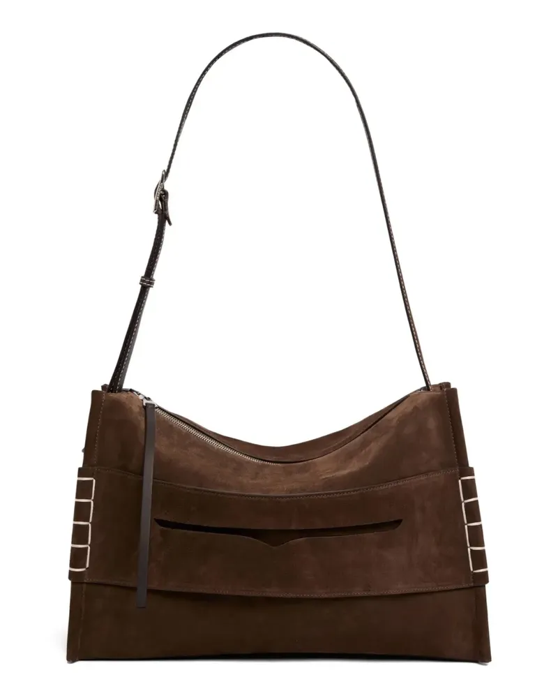 J.W.Anderson Messenger Schultertasche aus Wildleder - Braun Braun