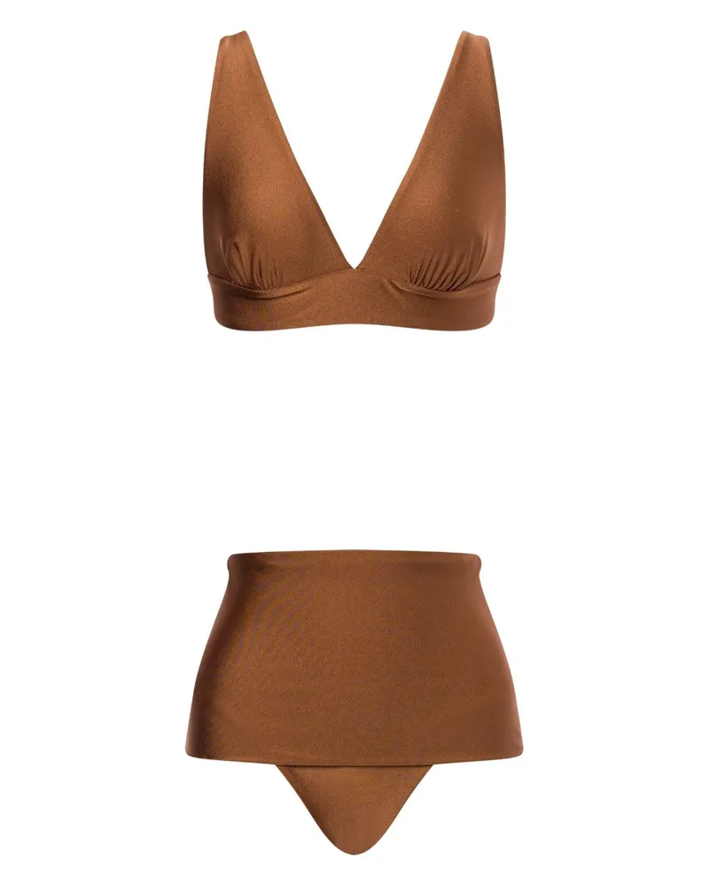 Philosophy Di Lorenzo Serafini Drapierter Bikini - Braun Braun