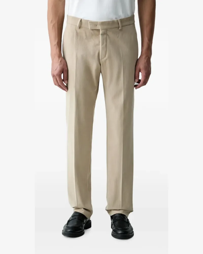 Karl Lagerfeld corduroy pressed-crease trousers - Nude Nude