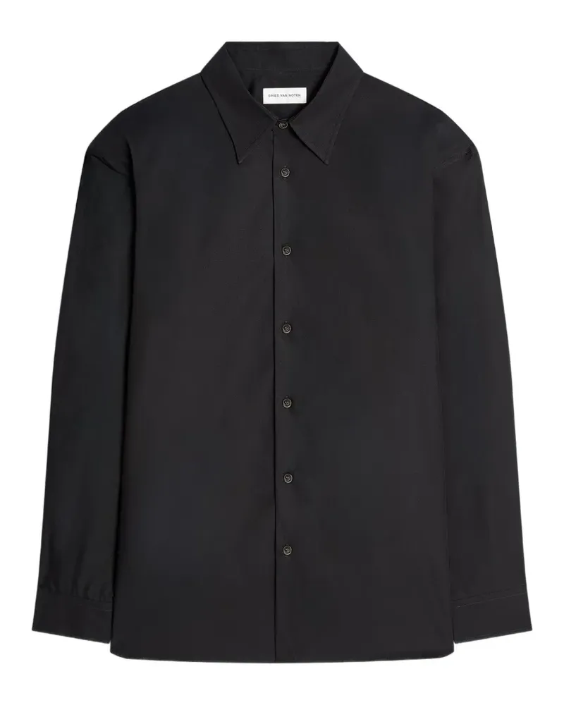 Dries van Noten Schwarzes Hemd Schwarz