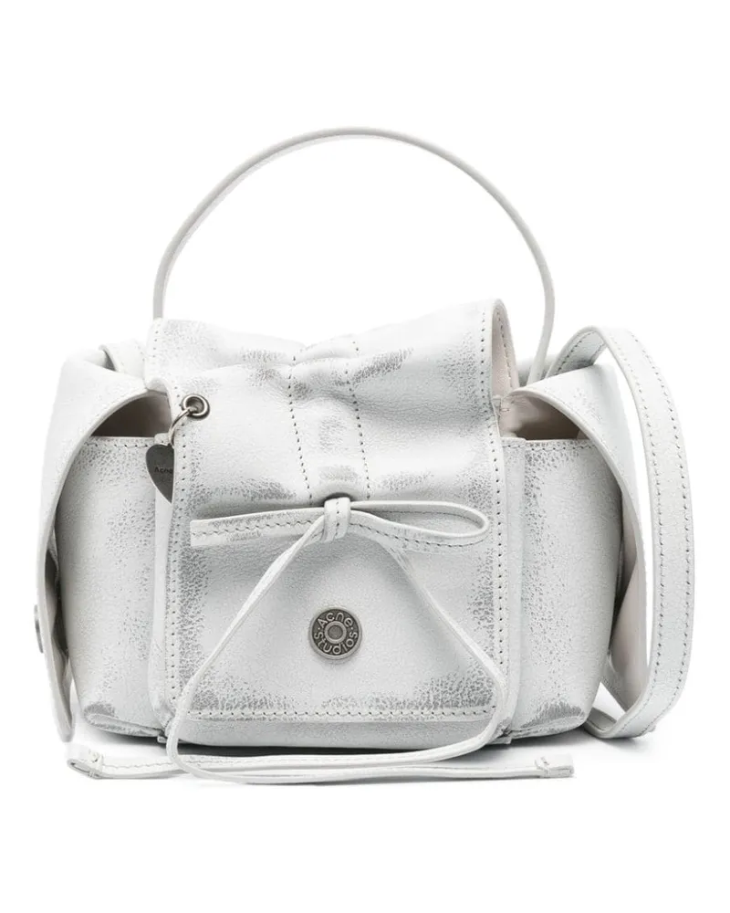 Acne Studios MiniHandtasche mit Logo-Schild - Grau Grau